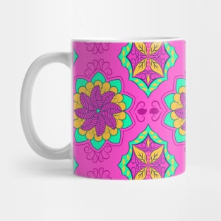 colorful modern Indonesian batik Mug